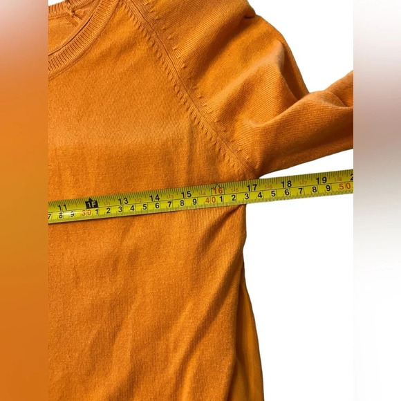 Avec Orange Cashmere Silk Blend Sweater With Camisole Liner Sz XS - Picture 8 of 9